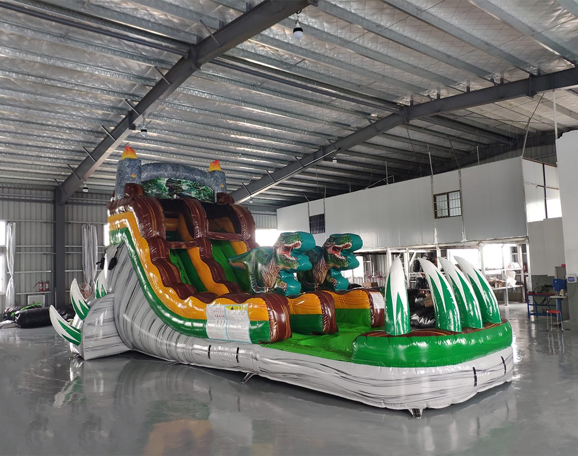 16' Dino Dive Single Lane Water Slide