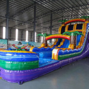 20' Goombay Double Lane Hybrid Water Slide