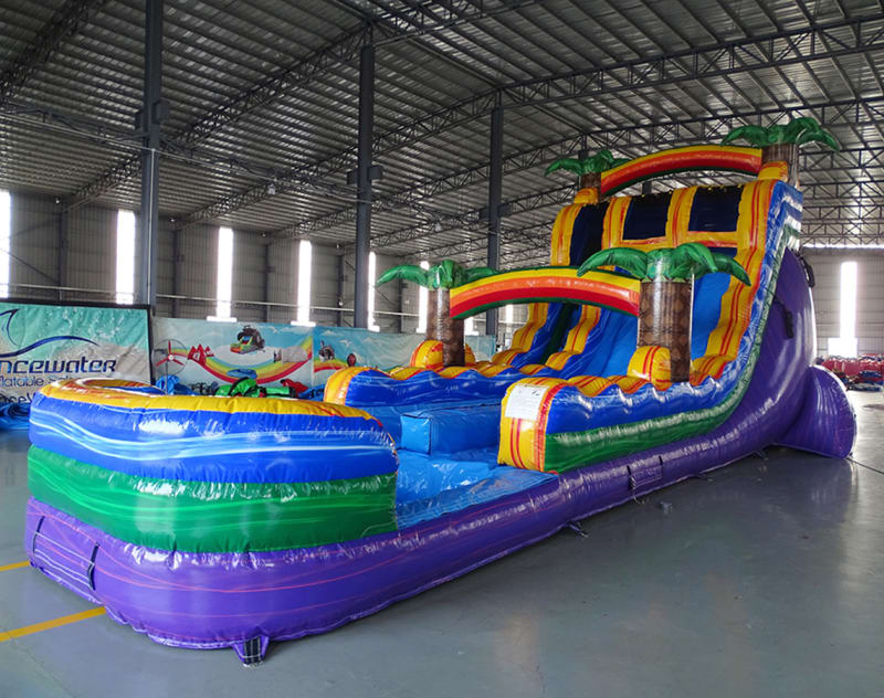 20' Goombay Double Lane Hybrid Water Slide