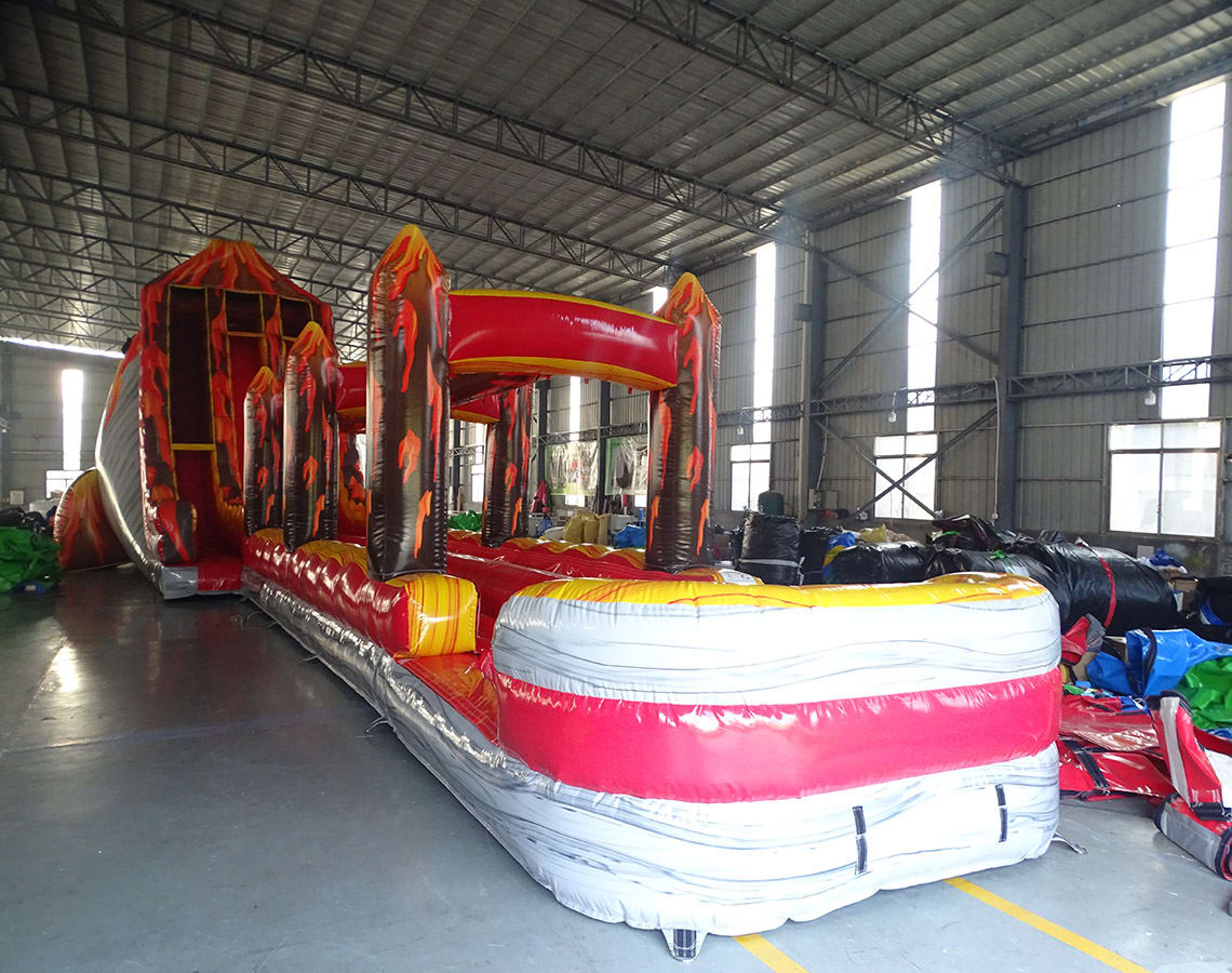 30' Volcano Double Lane Water Slide