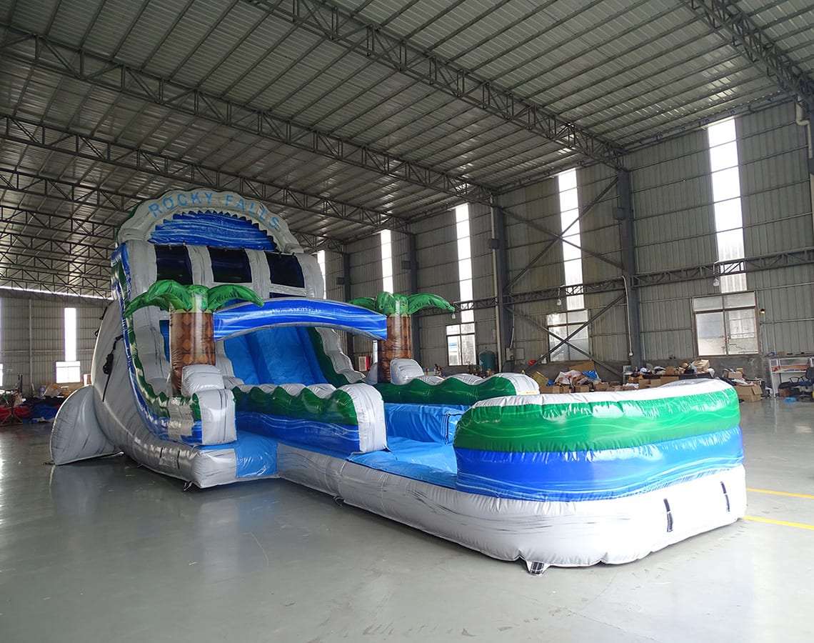 20' Rocky Drop Double Lane Water Slide