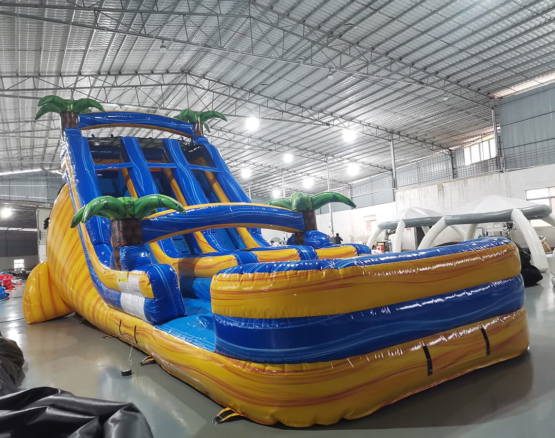 18' Lava Falls Double Lane Water Slide