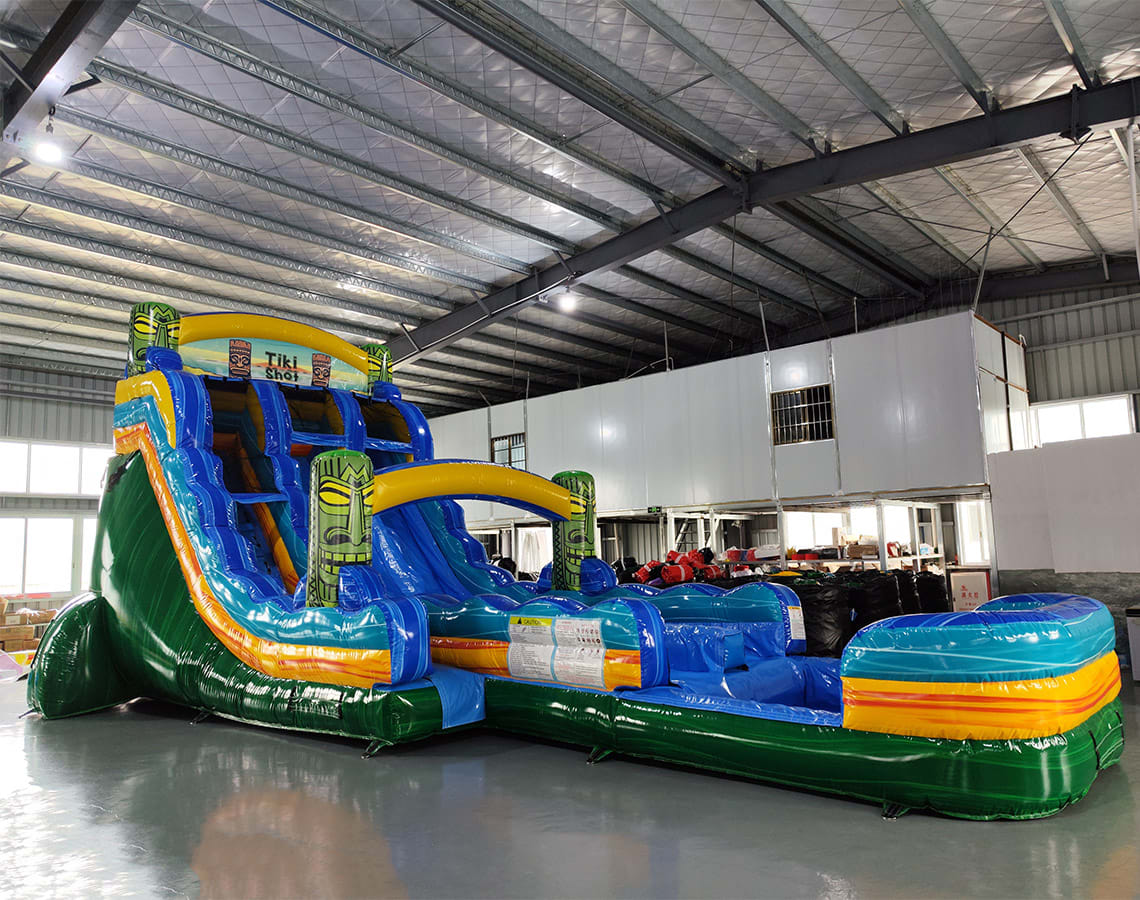 20' Tiki Shot Double Lane Hybrid Water Slide