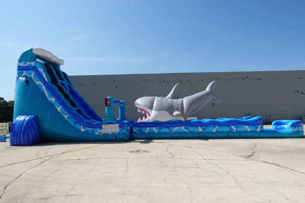 24' Great White Double Lane Water Slide