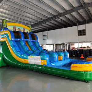 16' Tiki Shot Center Climb Double Lane Water Slide