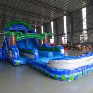 17' Island Drop XL Double Lane Water Slide